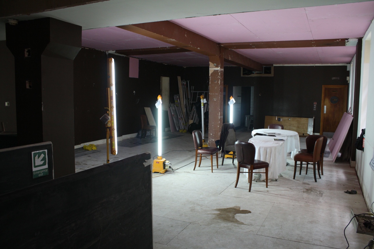 Ceilings gone up in the bar and 1 of the floors of the restaurant - it’s going to be oh so different in a few weeks!