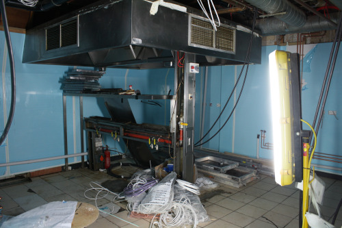 …where the wall finish and some of the initial services have been installed and the floor is about to be replaced.